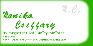 monika csiffary business card